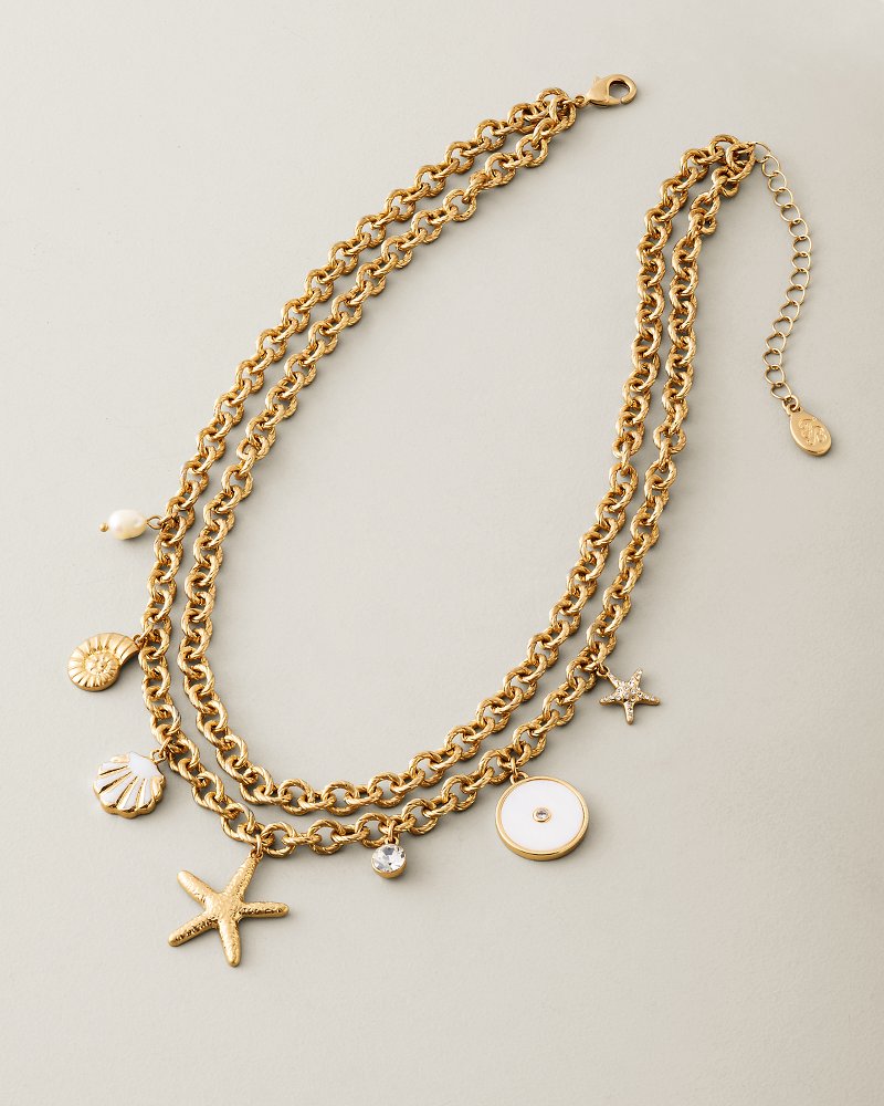 Celestial Sea Charm Statement Necklace
