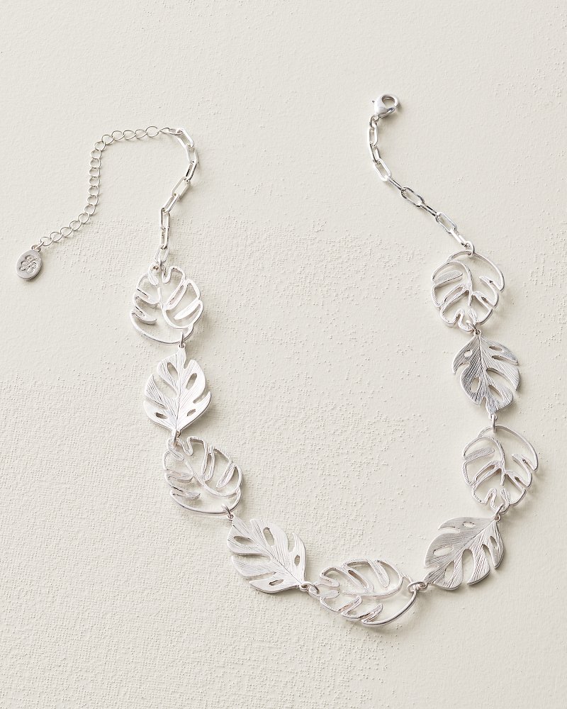 Harbor Glow Monstera Statement Necklace