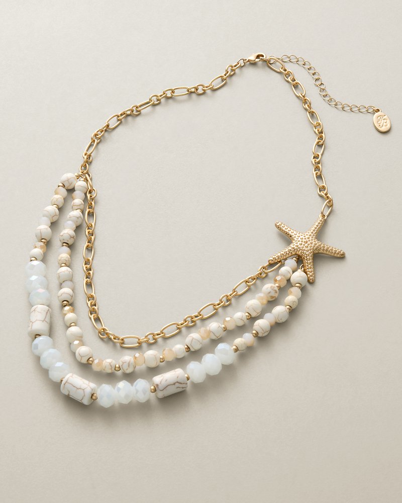 Sunset Tides Bead Starfish Layered Necklace