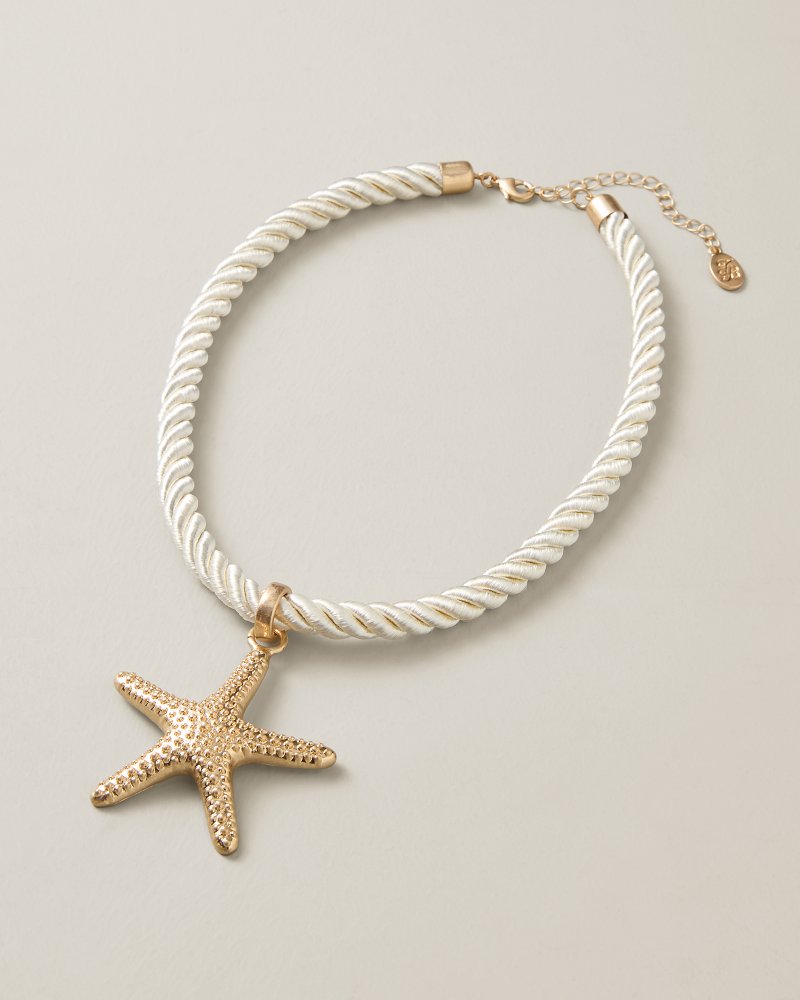 Sunset Tides Starfish Pendant Rope Necklace