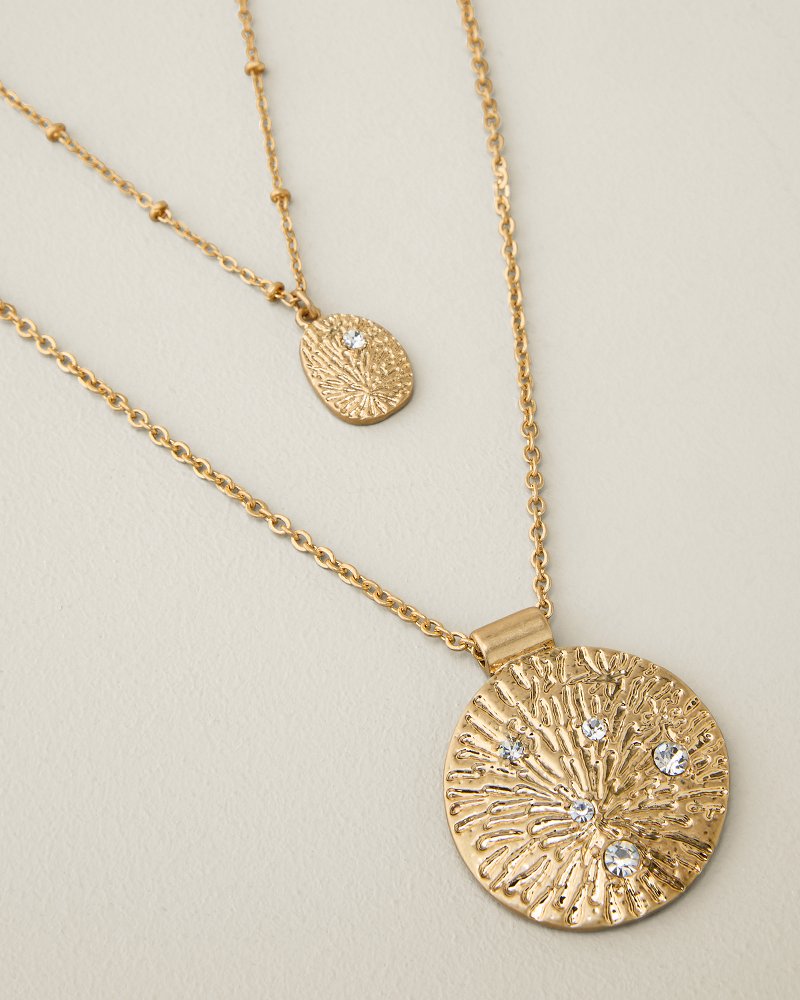 Marina Sol Textured Metal Layered Necklace