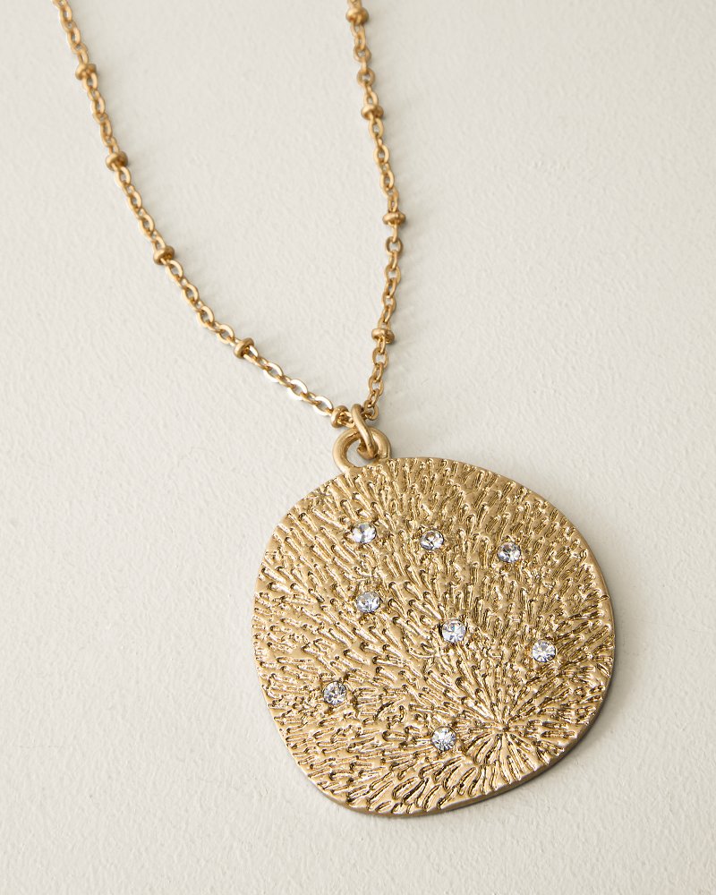 Marina Sol Textured Metal Pendant Necklace thumbnail 3