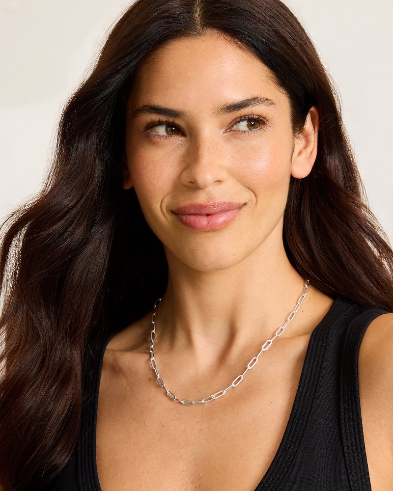 Coastal Fronds Delicate Chain Short Necklace