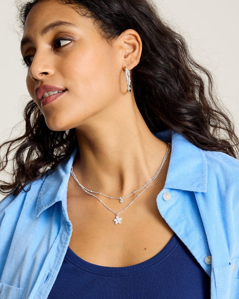 Coastal Heirloom Hibiscus Layered Necklace