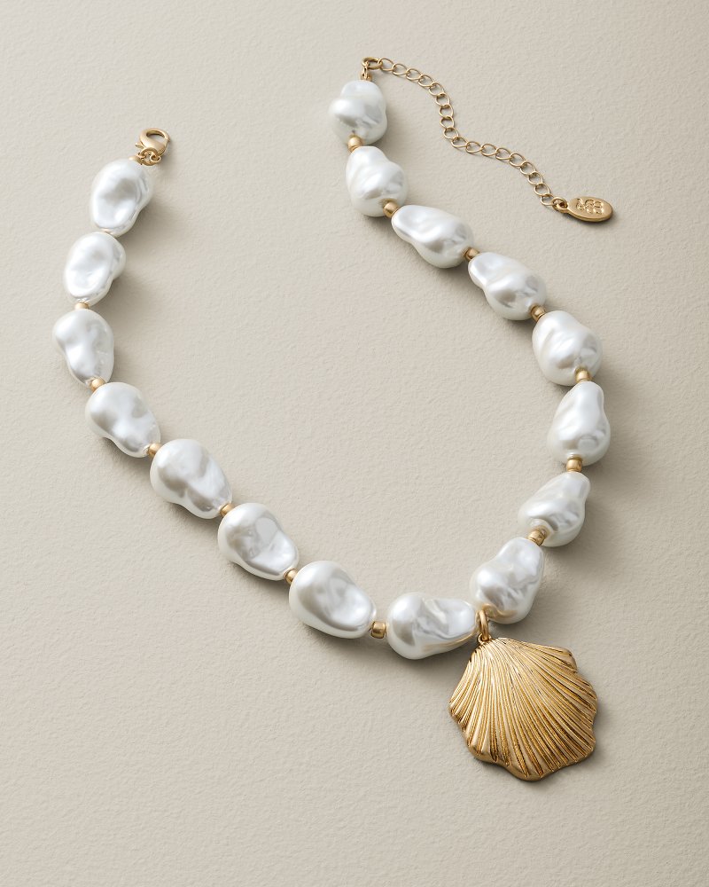 Ocean Blossom Short Pearl Shell Necklace