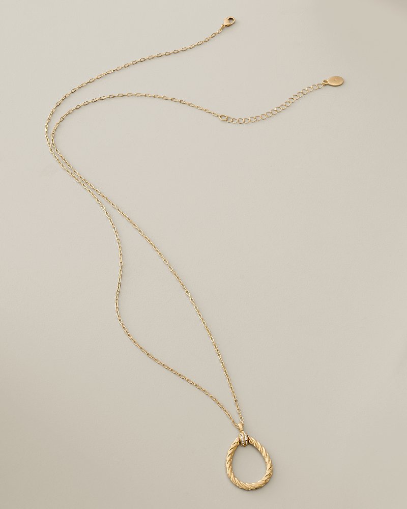 Midnight Cove Rope Doorknocker Long Pendant Necklace