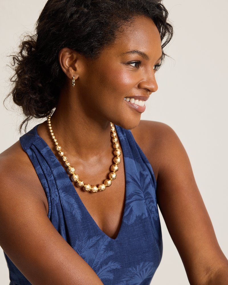 Palm Garden Beaded Statement Necklace