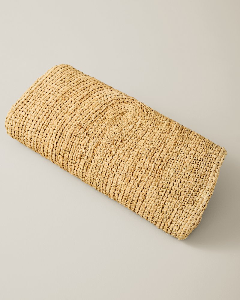 Nevis Crochet Raffia Clutch