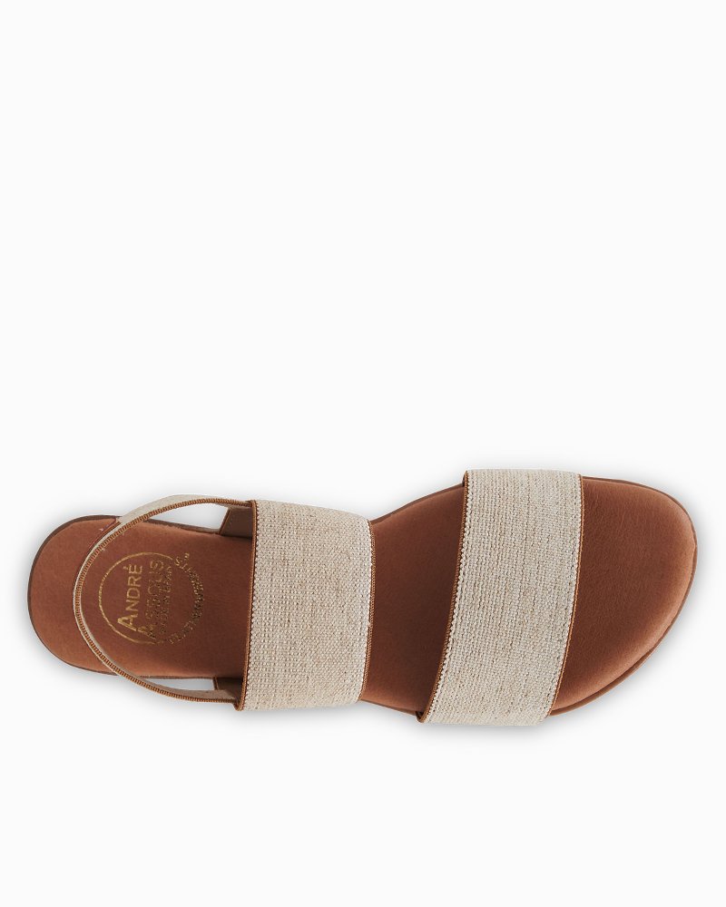 André Assous Nigella Stretch-Linen Featherweights Sandals