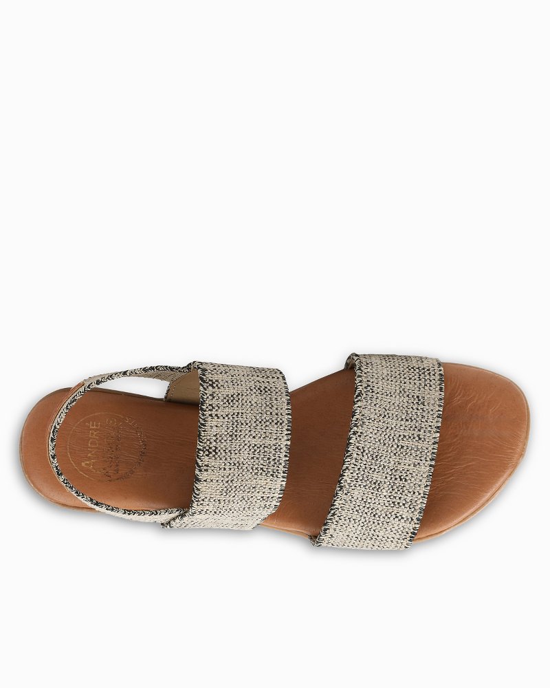 André Assous Nigella Stretch-Linen Featherweights Sandals