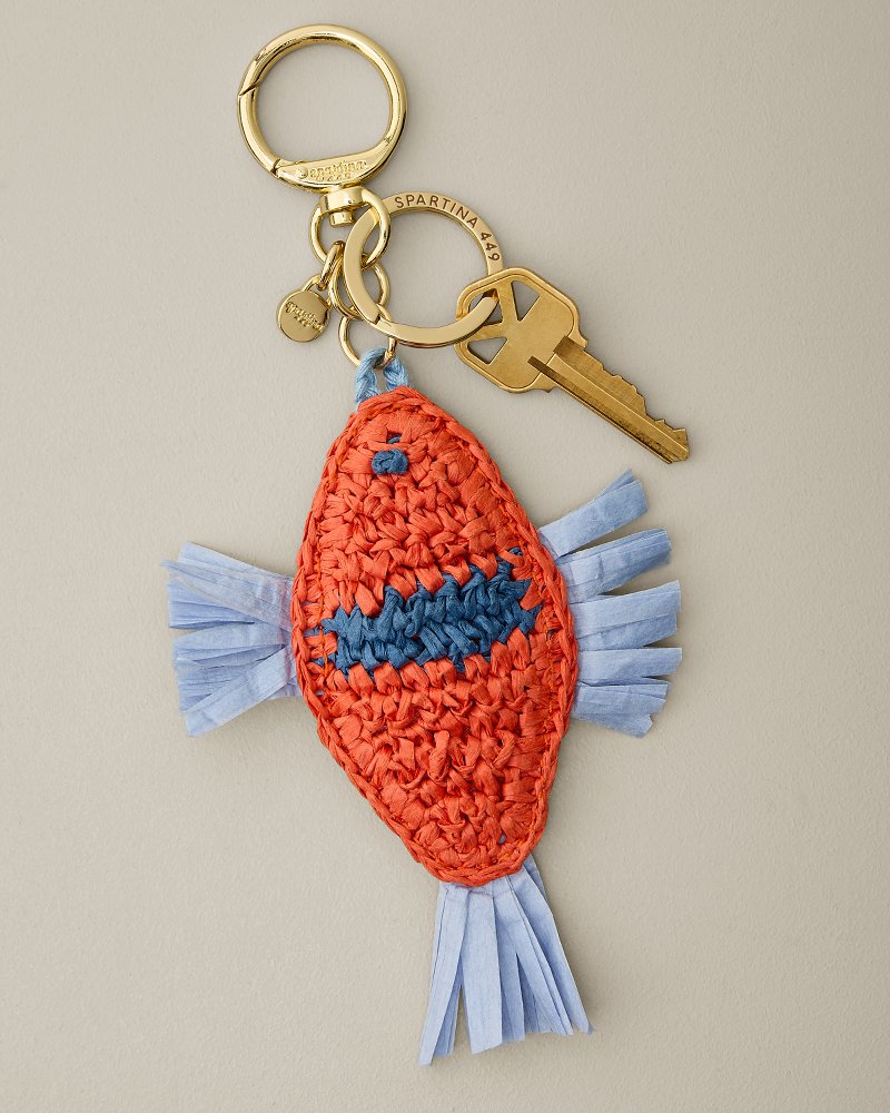 Raffia Fish Keychain