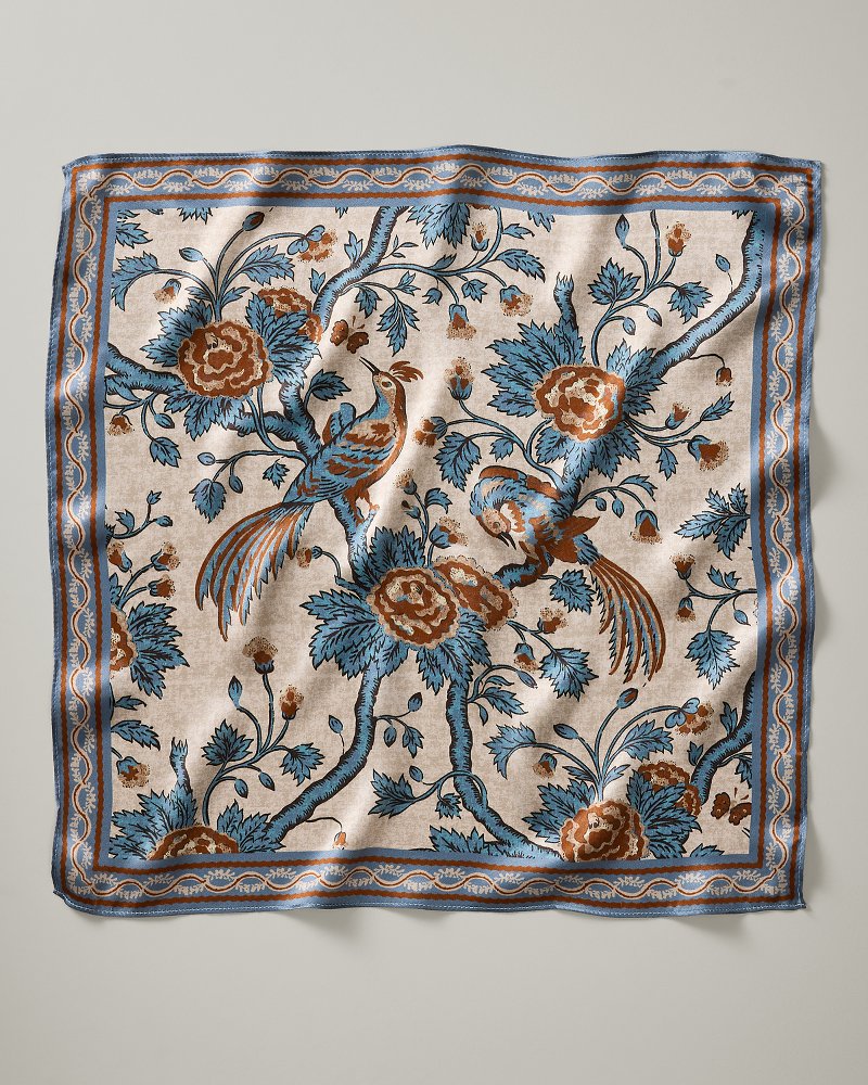 Japonica Bird Silk Scarf