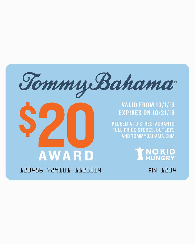 Tommy bahama best sale gift certificate