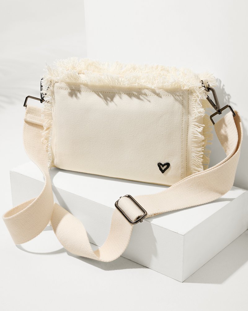 Canvas Fringed Crossbody