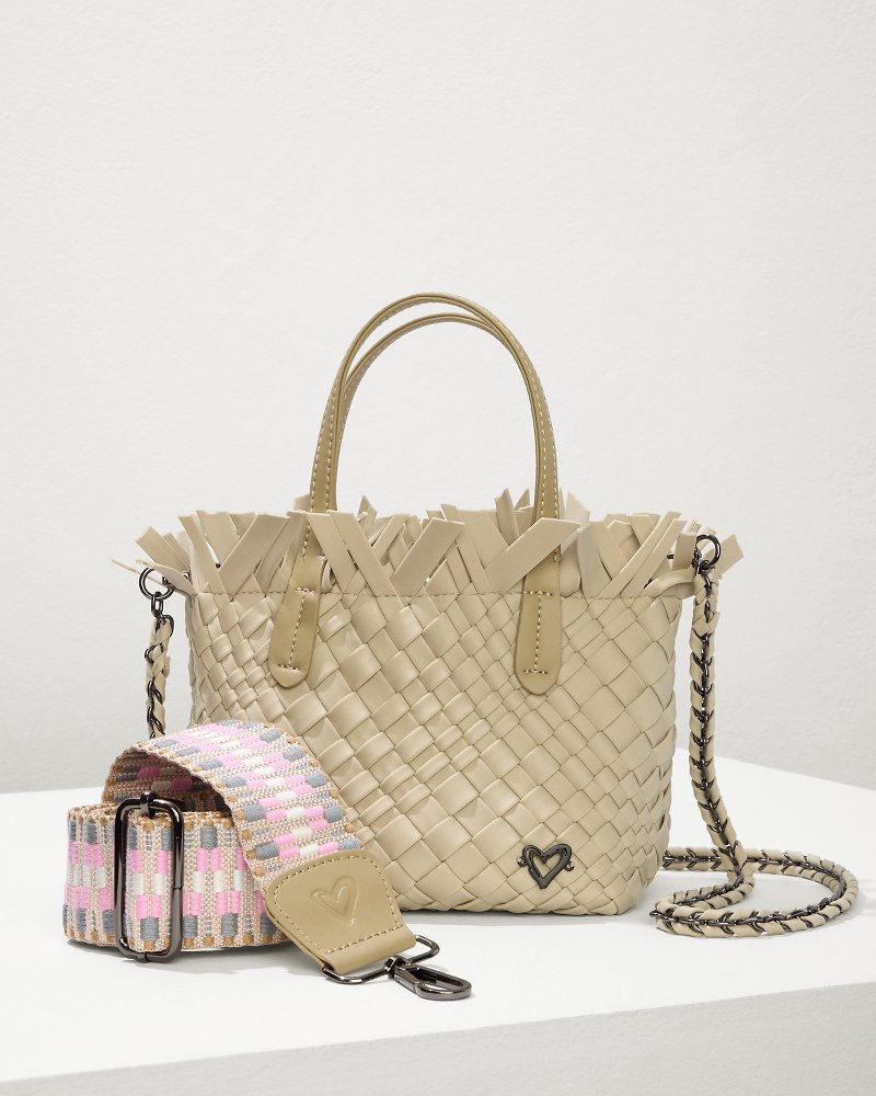 Tiny Mini Woven Crossbody Tote