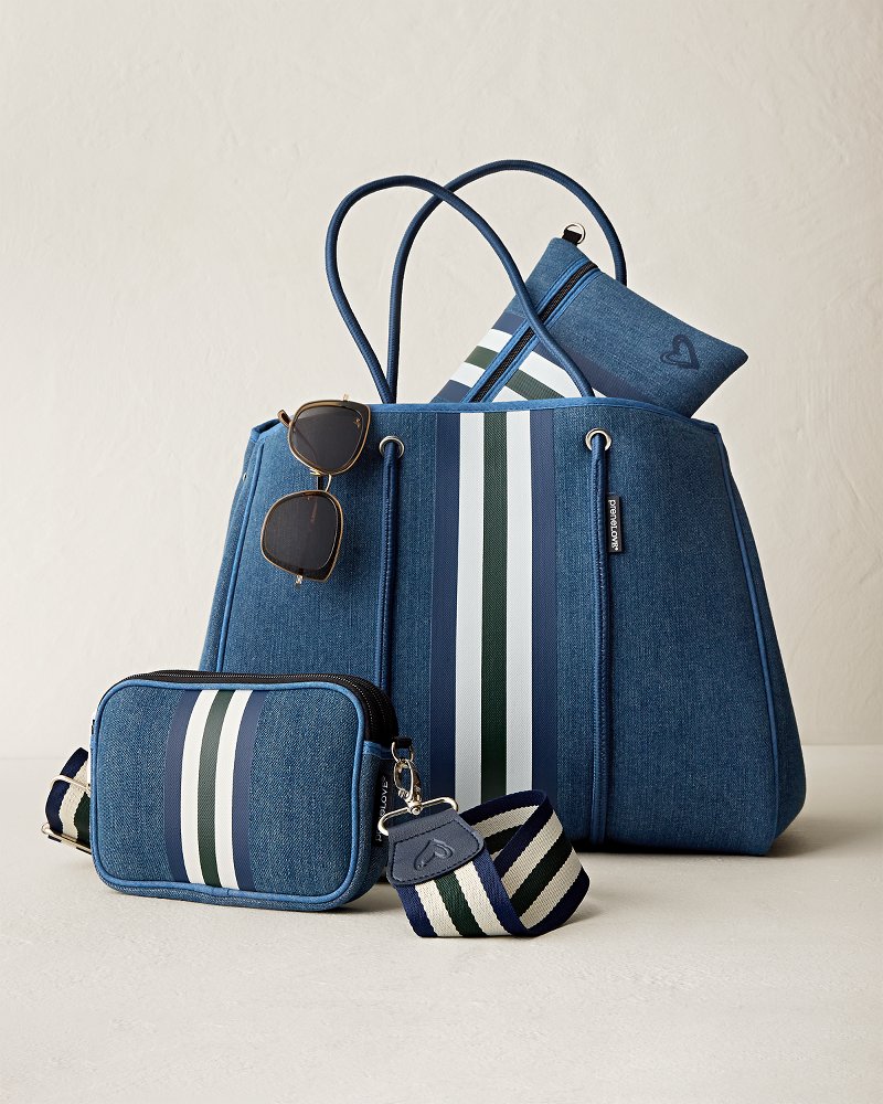 Thumbnail for Denim Dual-Zip Crossbody Bag