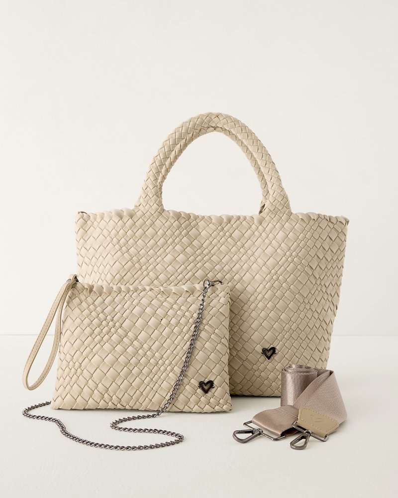 London Large Woven Tote & Wristlet