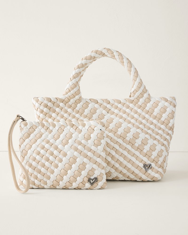 Brandon Woven Faux-Leather Tote