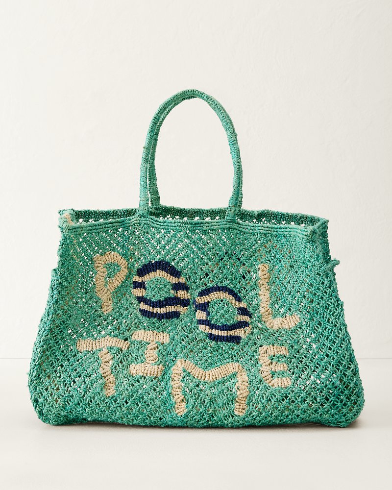 Pool Time Jute Tote