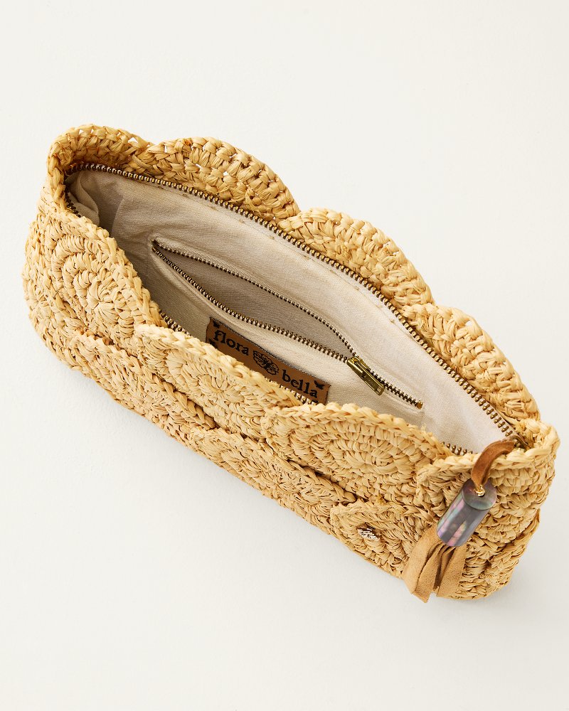 Rio Crochet Raffia Clutch