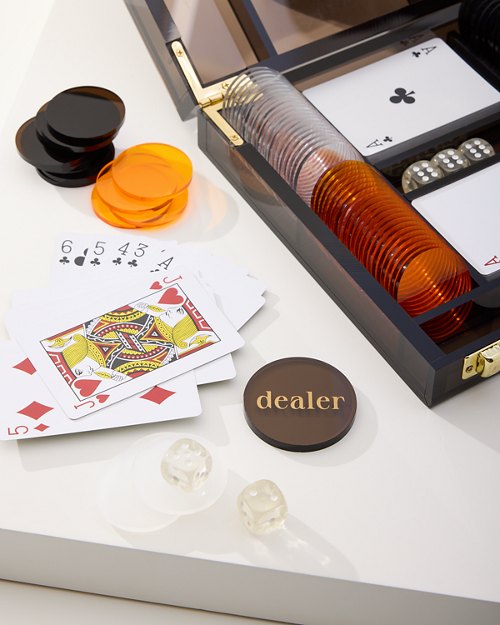 Lucite Poker Set