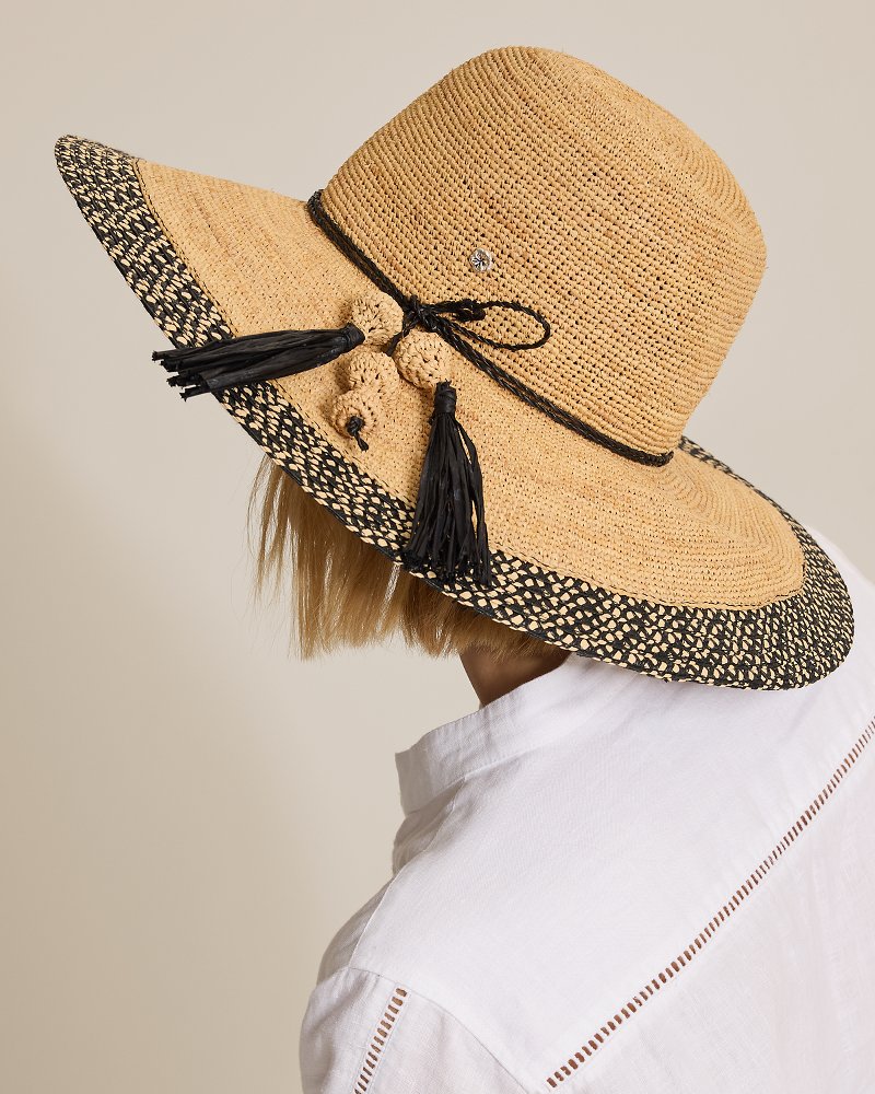 Sarah Crochet Raffia Packable Sun Hat thumbnail 3