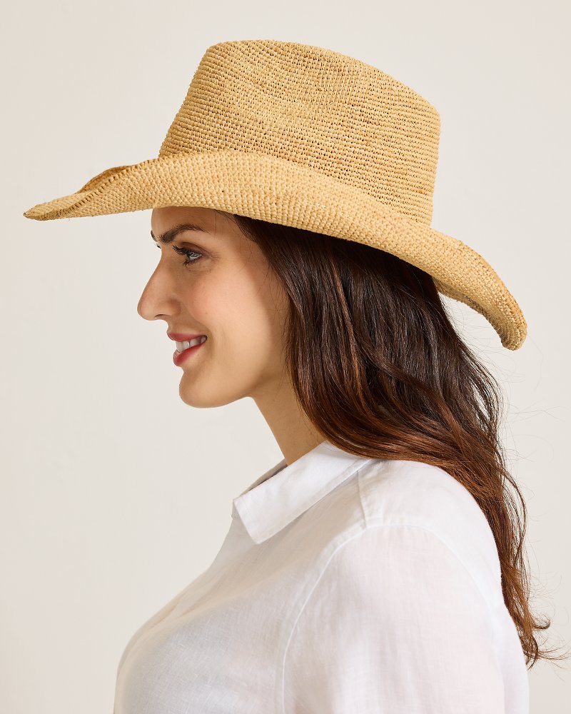 Raffia Crochet Cowboy Hat