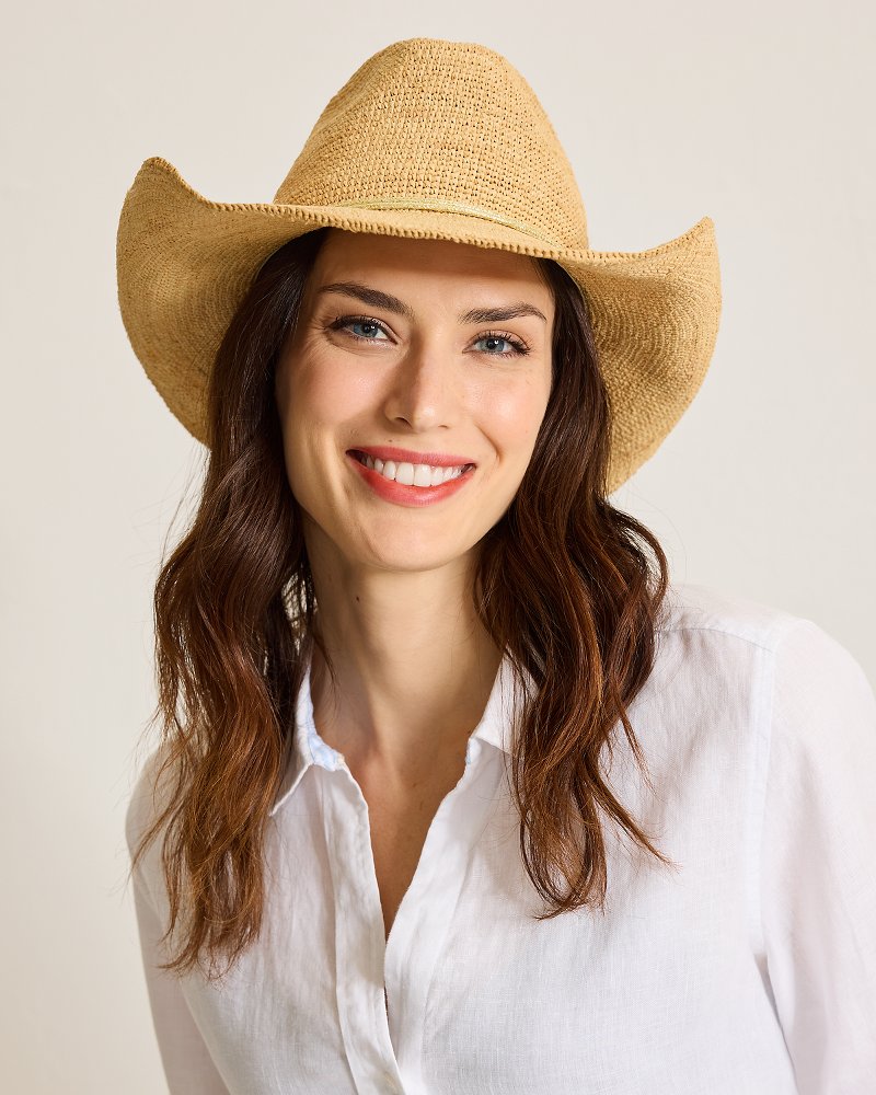 Raffia Crochet Cowboy Hat