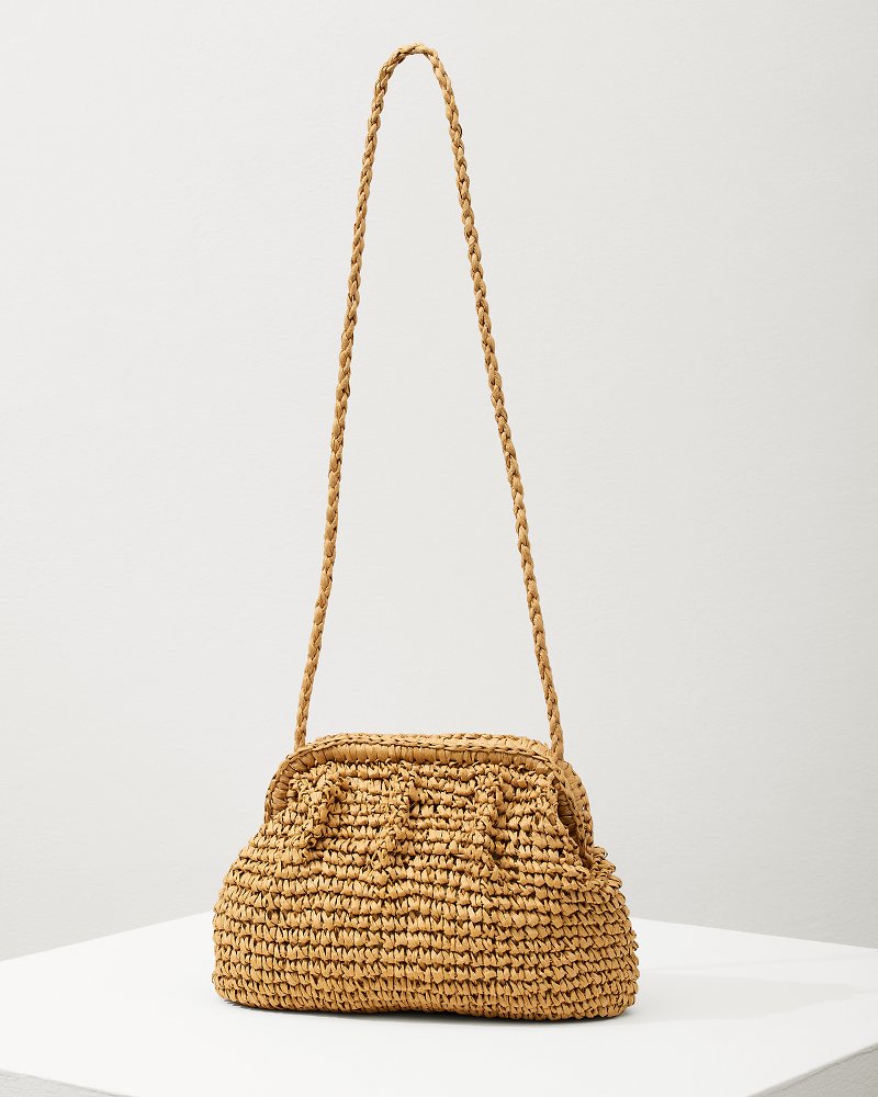 Frame Raffia Clutch