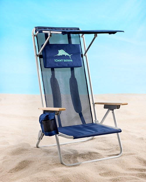 Tommy Bahama Mesh Beach Chair With Shade