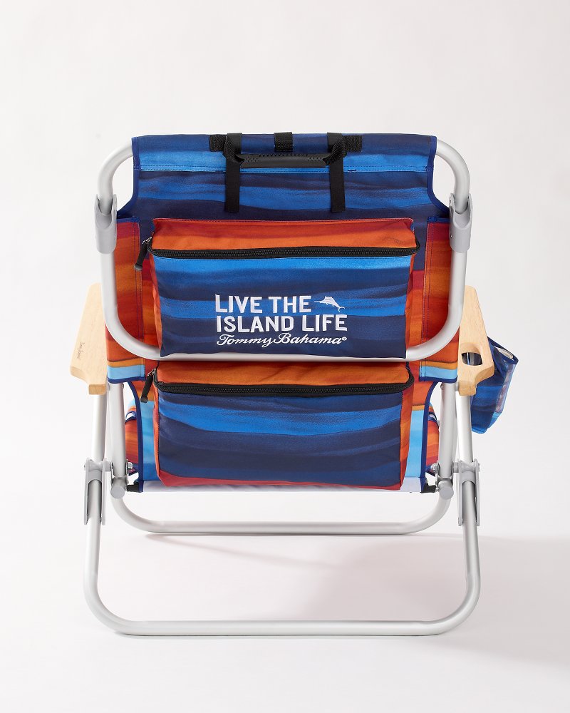 Thumbnail for Tommy Bahama Sunset Stripe Deluxe Backpack Beach Chair