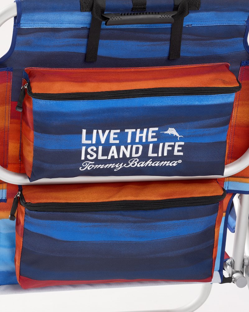 Thumbnail for Tommy Bahama Sunset Stripe Deluxe Backpack Beach Chair