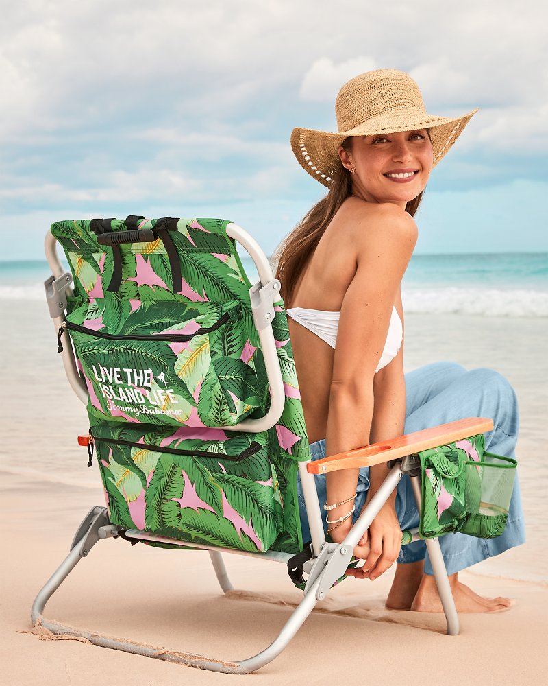 Tommy Bahama Swaying Fronds Deluxe Backpack Beach Chair