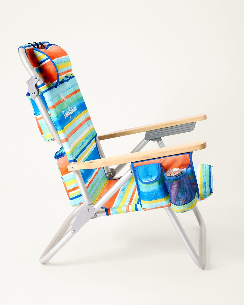 Paloma Stripe Deluxe Backpack Beach Chair