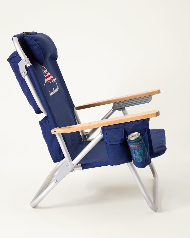 Tommy Bahama Red, White & Blue Marlin Deluxe Backpack Beach Chair