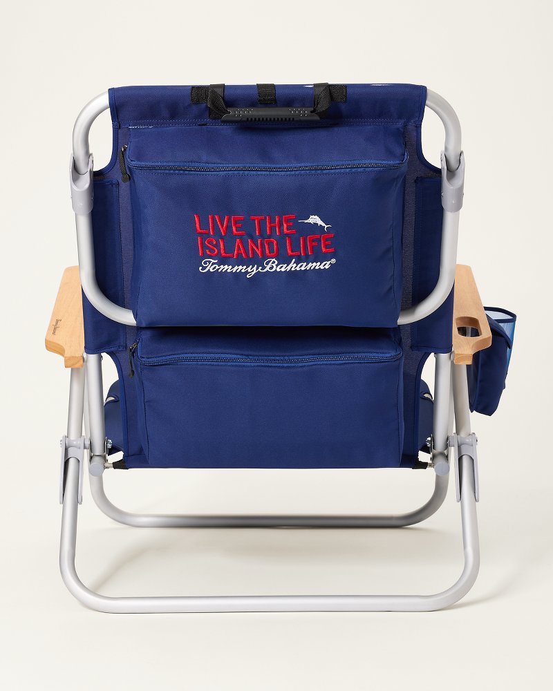 Tommy Bahama Red, White & Blue Marlin Deluxe Backpack Beach Chair