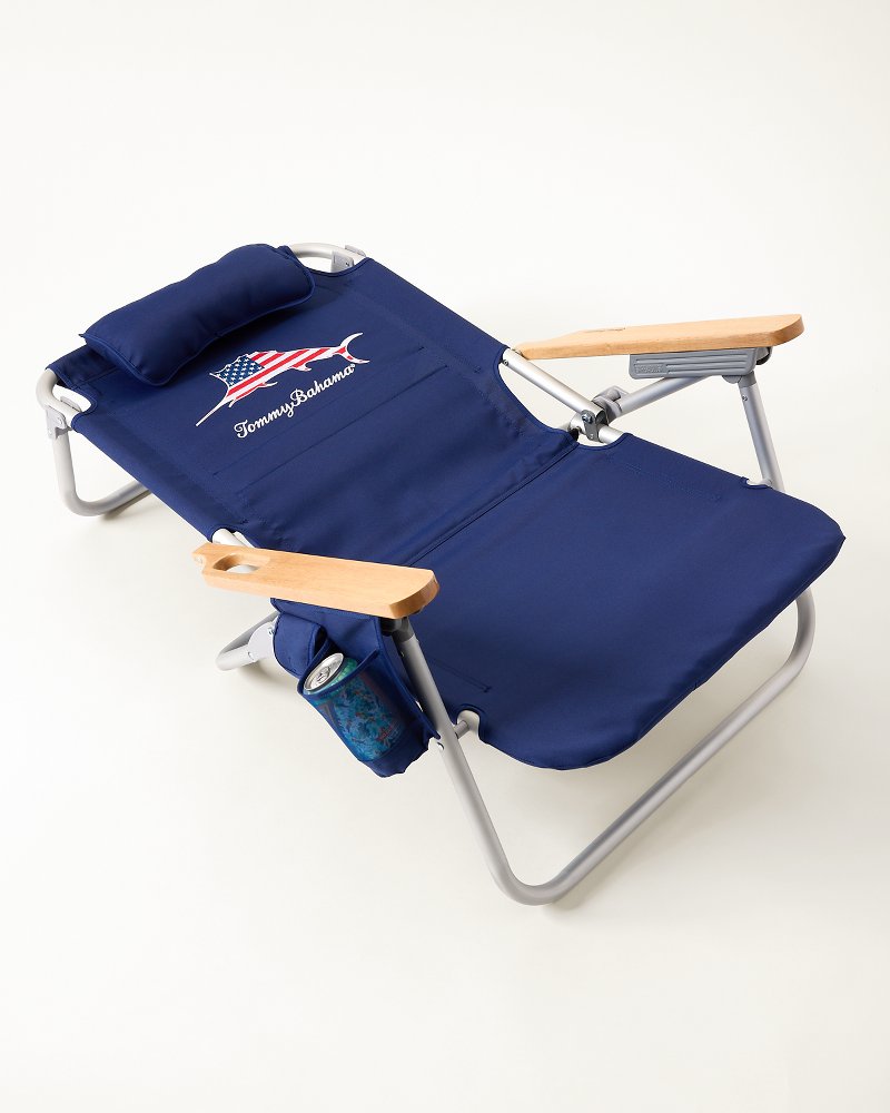 Tommy Bahama Red, White & Blue Marlin Deluxe Backpack Beach Chair