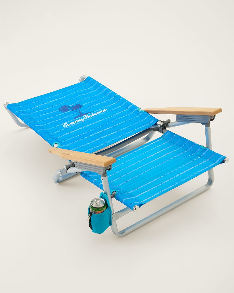Thumbnail for Tommy Bahama Standard Lay Flat Stripe Beach Chairs - Set of 2
