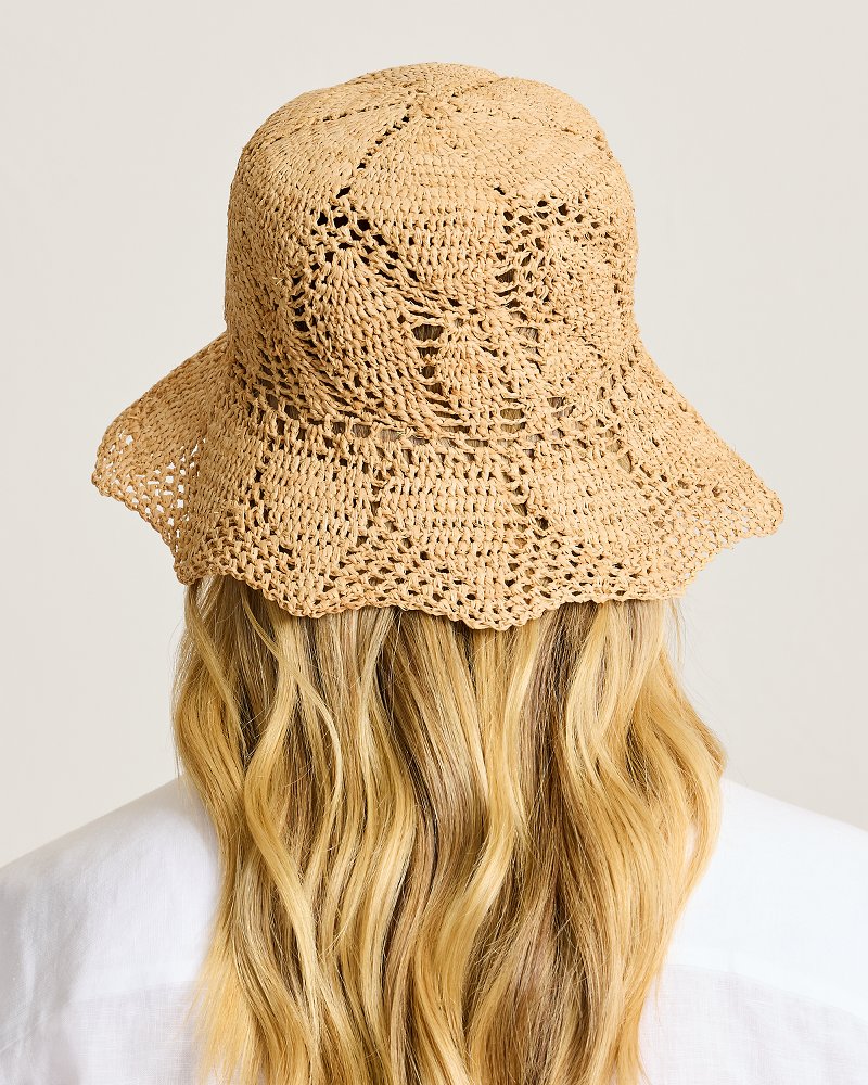 Thumbnail for Petal Crochet Raffia Bucket Hat