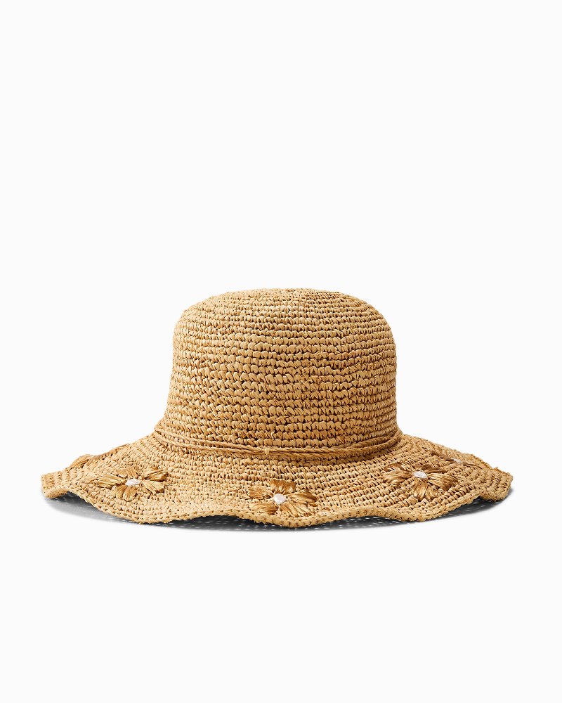 Embroidered Raffia Sun Hat thumbnail 4