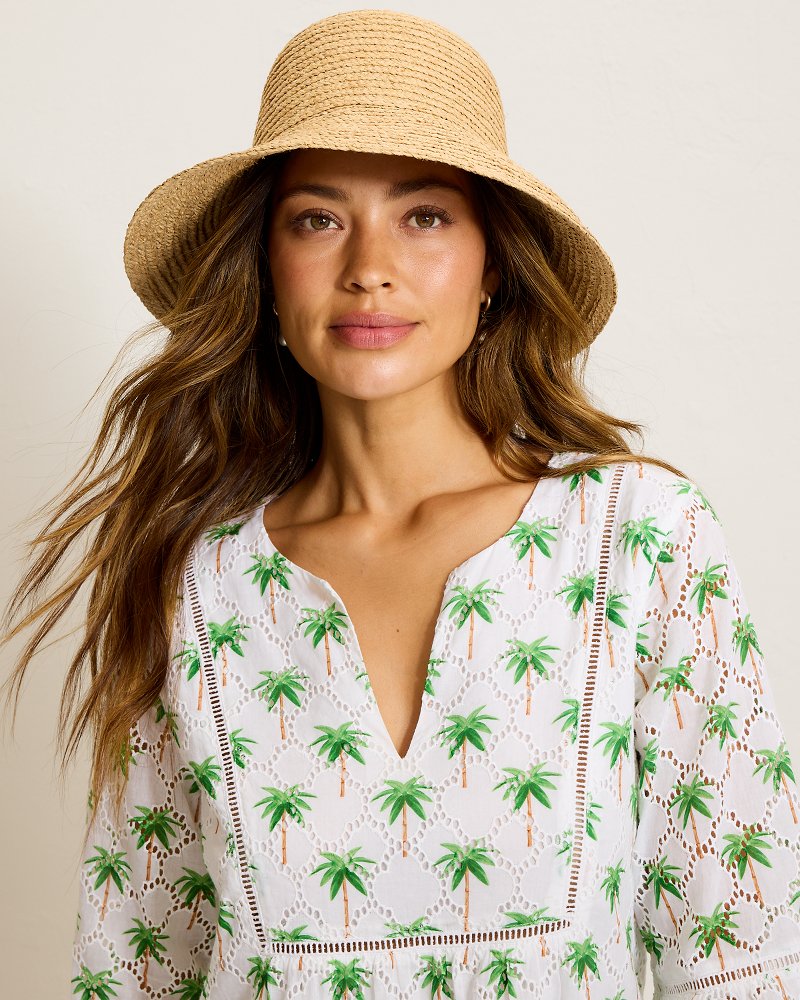 Raffia Bow Bucket Hat