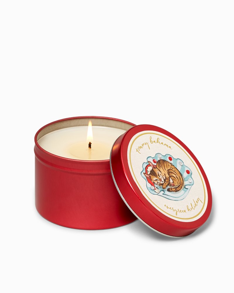 Holiday Kitty Candle Tin