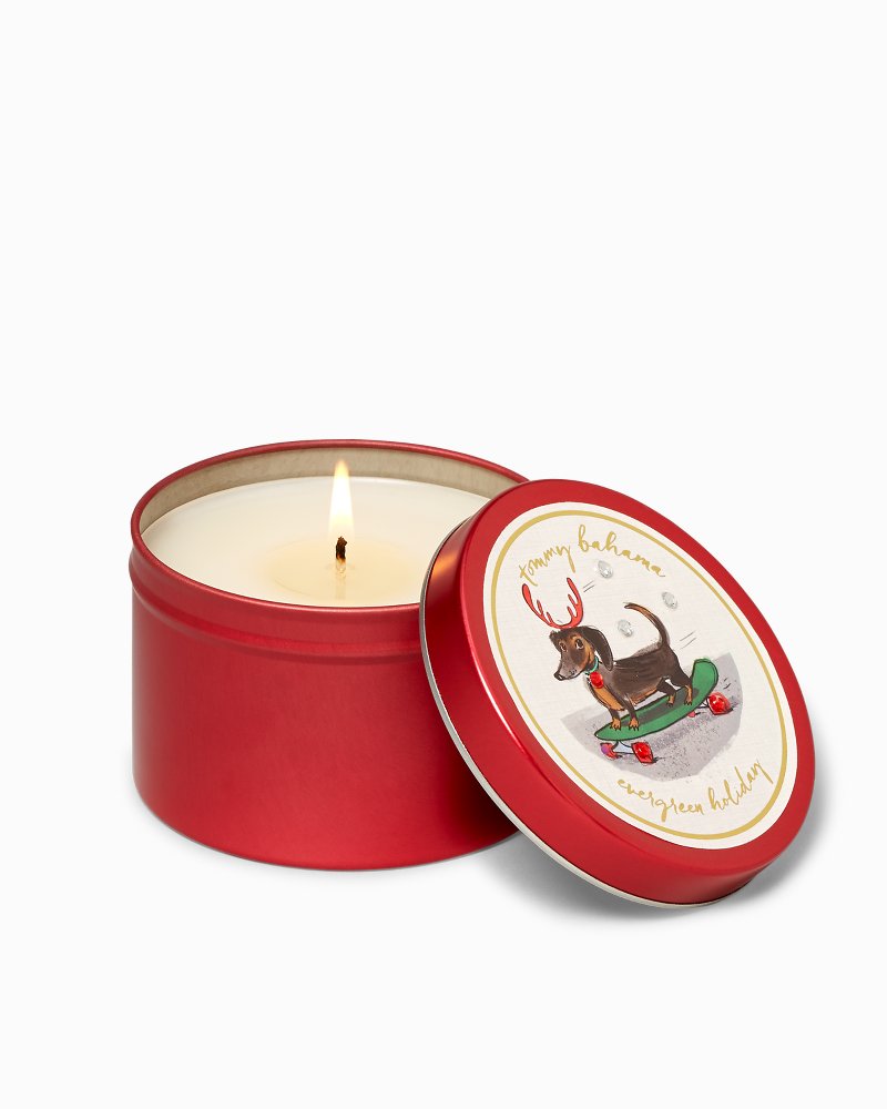 Holiday Skate Dog Candle Tin