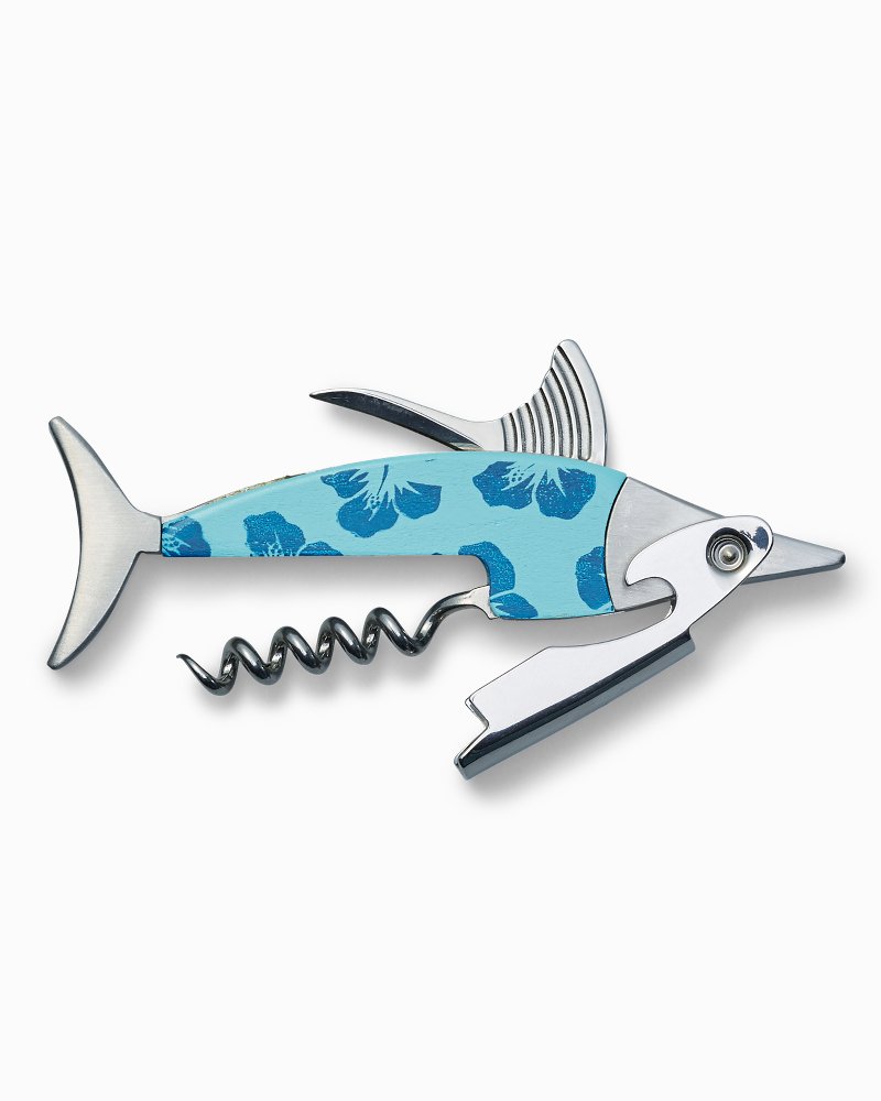 Floral Marlin Wood Corkscrew