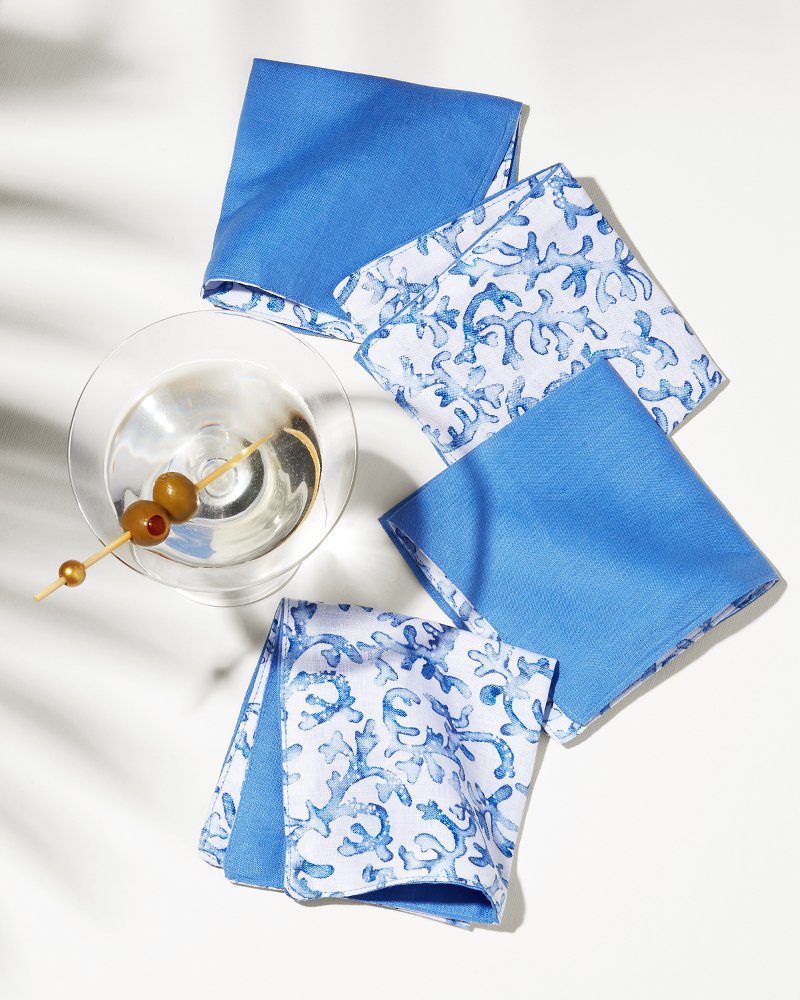 Summer Icon Linen Dinner Napkins, Set of 4