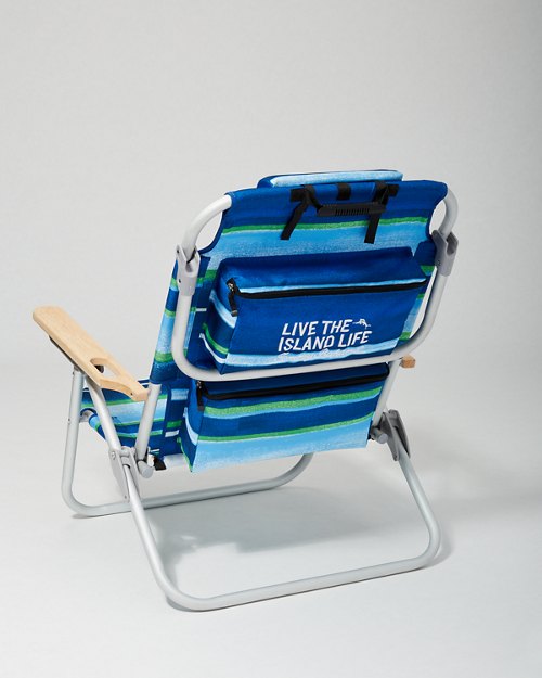 Multi Stripe Deluxe Backpack Beach Chair