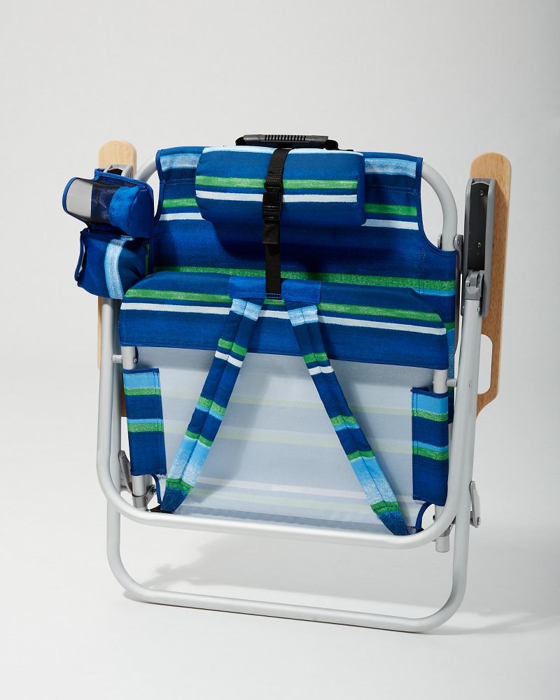 Multi Stripe Deluxe Backpack Beach Chair