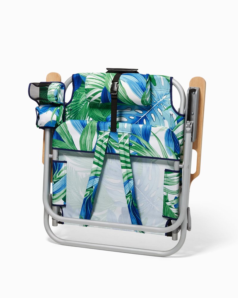 Palm Fronds Deluxe Backpack Beach Chair
