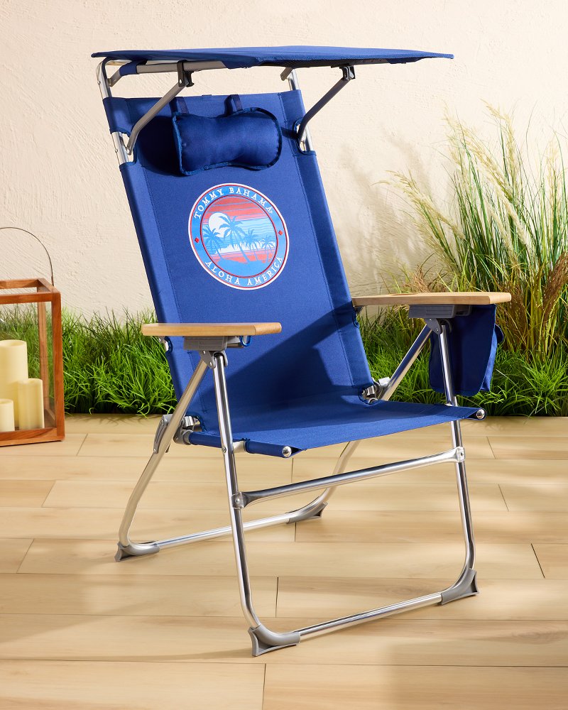 Tommy Bahama Hi-Boy Beach Chair, Aluminum(Dark Blue)