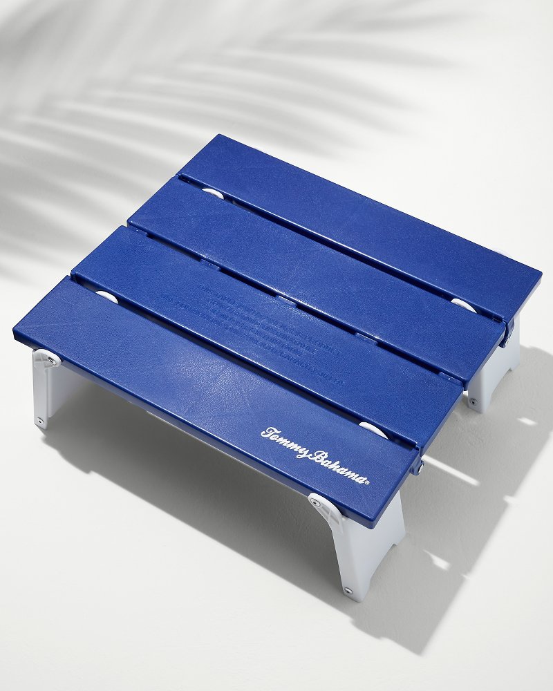 Folding beach table in store a bag